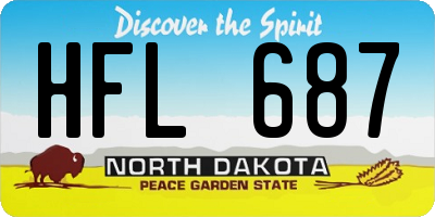 ND license plate HFL687