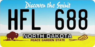ND license plate HFL688
