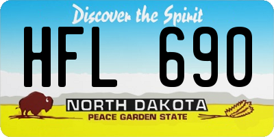 ND license plate HFL690