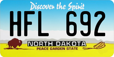 ND license plate HFL692