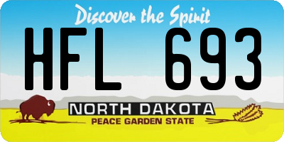 ND license plate HFL693