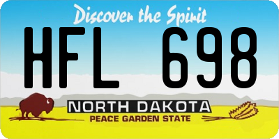 ND license plate HFL698