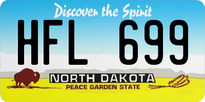 ND license plate HFL699