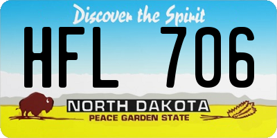 ND license plate HFL706