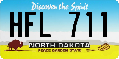 ND license plate HFL711