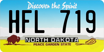 ND license plate HFL719