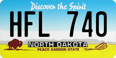 ND license plate HFL740