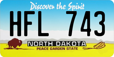 ND license plate HFL743