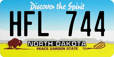 ND license plate HFL744