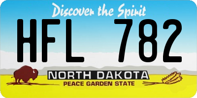 ND license plate HFL782