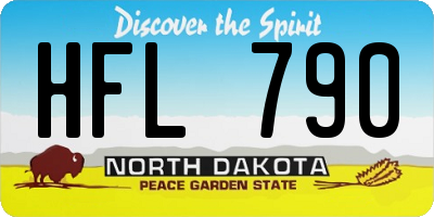 ND license plate HFL790
