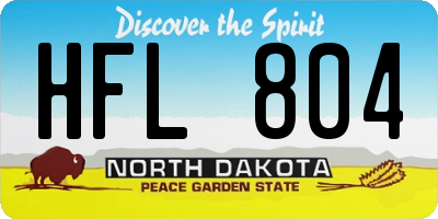 ND license plate HFL804