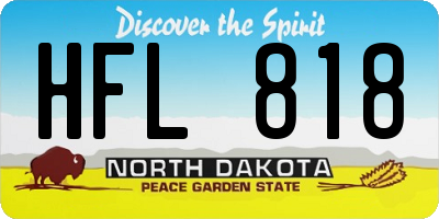 ND license plate HFL818