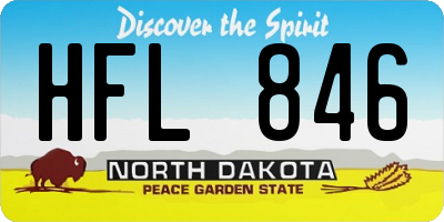 ND license plate HFL846