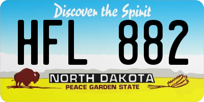 ND license plate HFL882