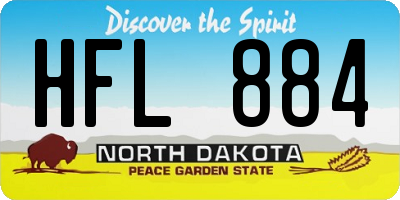 ND license plate HFL884