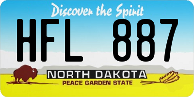 ND license plate HFL887