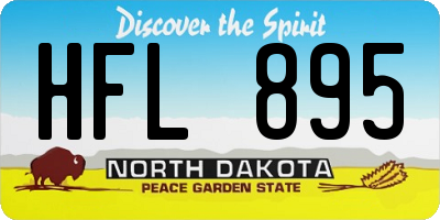 ND license plate HFL895