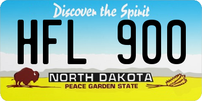 ND license plate HFL900