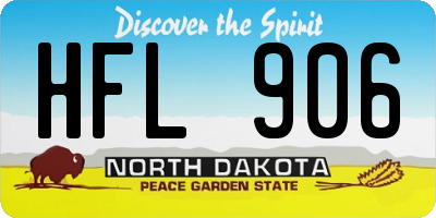 ND license plate HFL906