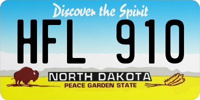 ND license plate HFL910