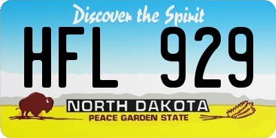 ND license plate HFL929