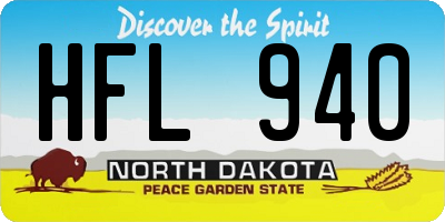 ND license plate HFL940
