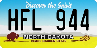ND license plate HFL944