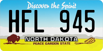 ND license plate HFL945