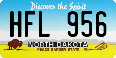 ND license plate HFL956