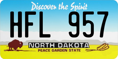 ND license plate HFL957