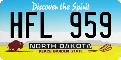 ND license plate HFL959