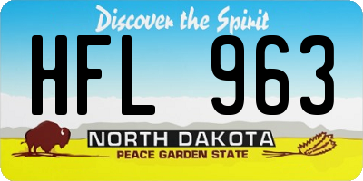 ND license plate HFL963