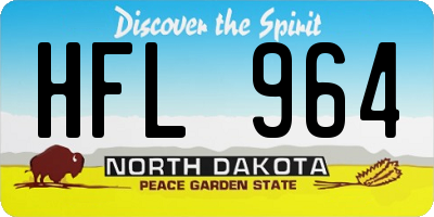 ND license plate HFL964