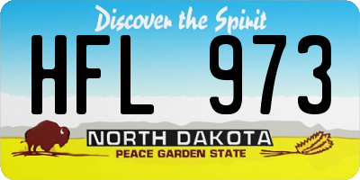 ND license plate HFL973