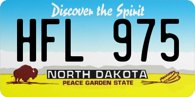 ND license plate HFL975