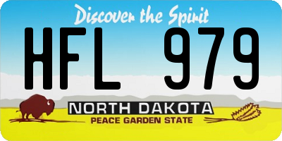 ND license plate HFL979