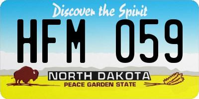 ND license plate HFM059