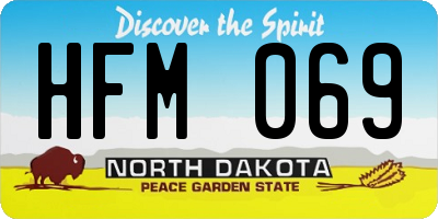 ND license plate HFM069