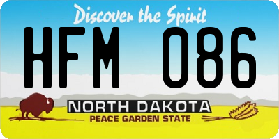ND license plate HFM086