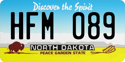 ND license plate HFM089