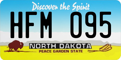 ND license plate HFM095
