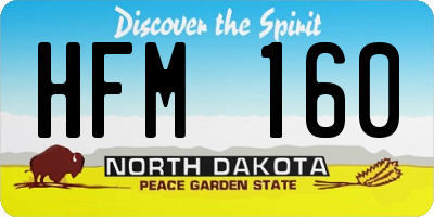 ND license plate HFM160