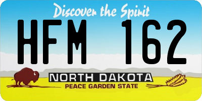 ND license plate HFM162