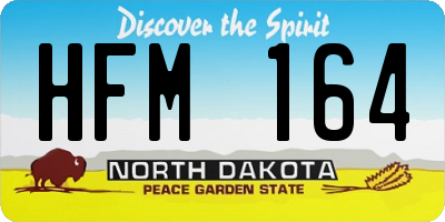 ND license plate HFM164