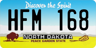 ND license plate HFM168