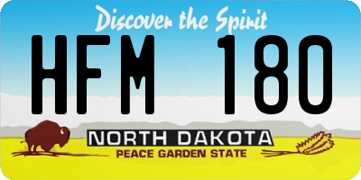 ND license plate HFM180