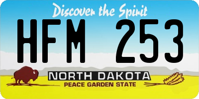 ND license plate HFM253