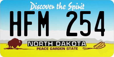 ND license plate HFM254