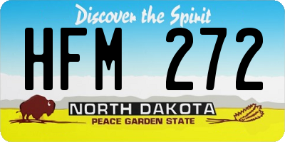 ND license plate HFM272